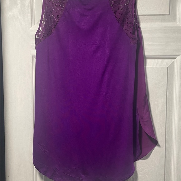 Express Purple Lace-Panel Sleeveless Camisole - Picture 2 of 2